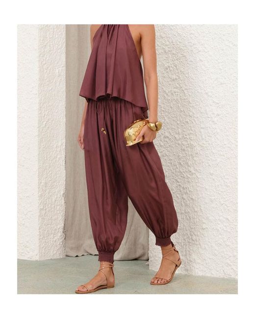 Zimmermann Red Aster Harem Pant