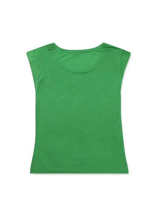 Iceberg Green Printed Sleeveless T-Shirt