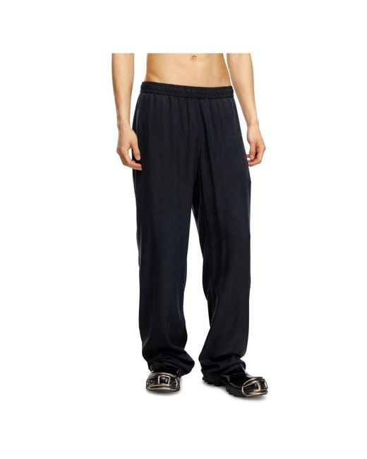 DIESEL Black P-Dreyer-C Faded Twill Drawstring Pants for men
