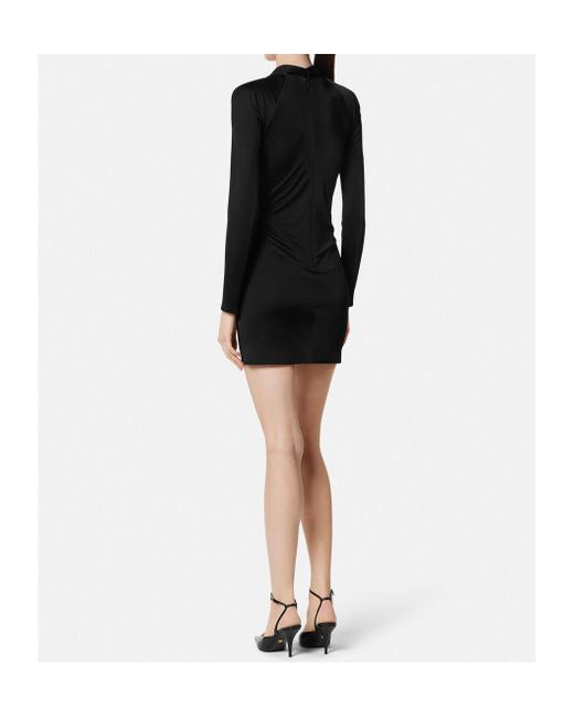 Versace Black Safety Pin Mini Dress