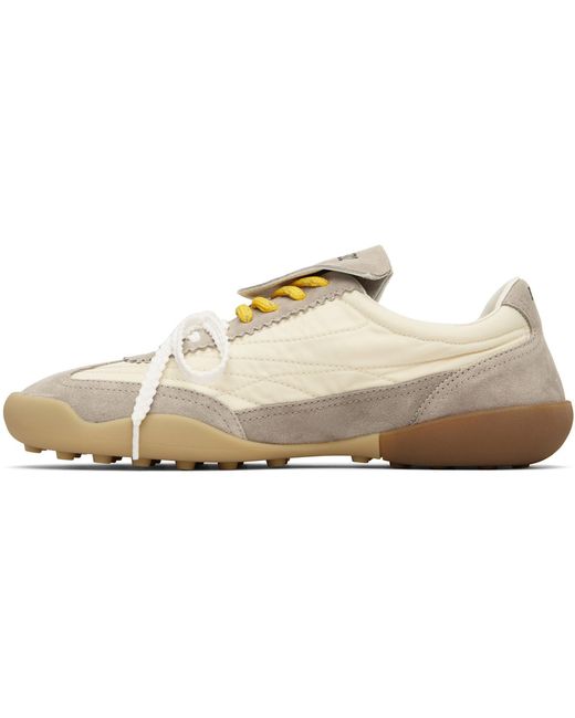 DSquared² Natural Panelled Soccer Low-Top Sneakers for men