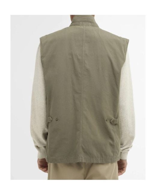 Barbour Green Multi-Pocket Gilet Jacket for men
