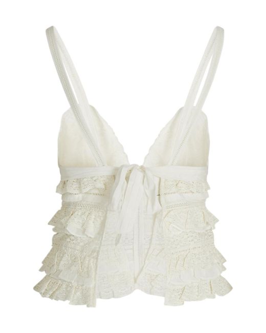 Dorothee Schumacher White Ruffle-Detail Cotton Top