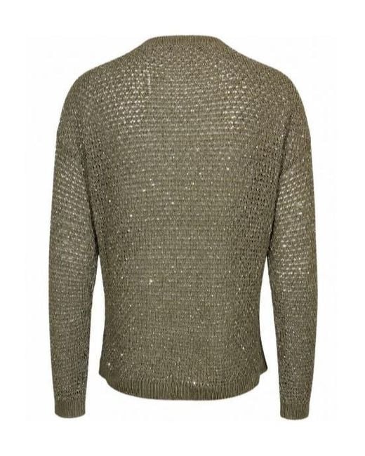 Fabiana Filippi Green Long-Sleeve Knit Top