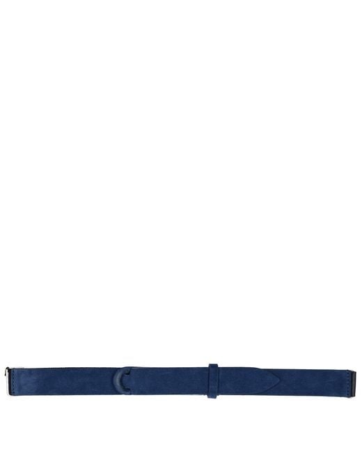 Orciani Blue Dark Logo Belt for men
