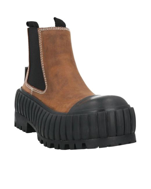 MM6 by Maison Margiela Black Two-Tone Platform Boots