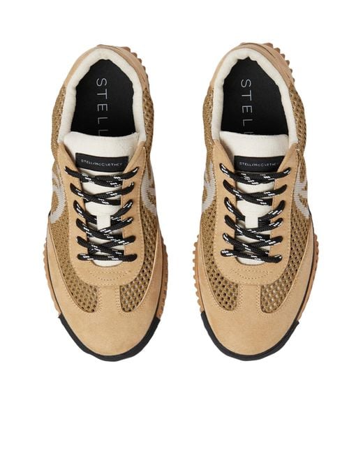 Stella McCartney Brown S-Wave Mesh Sneakers