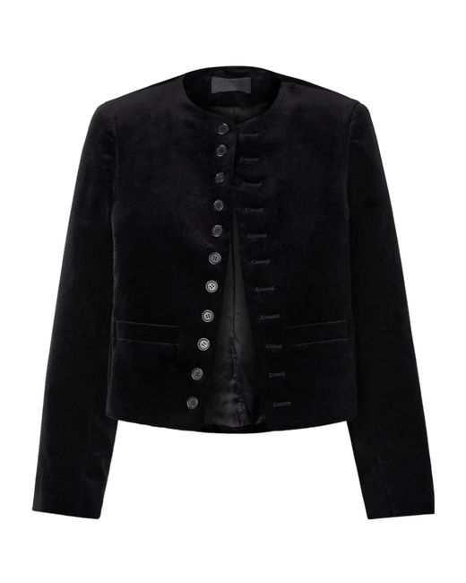Nili Lotan Black Patti Velvet Casual Jacket