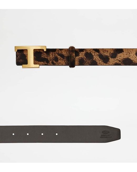 Tod's Brown Double-Sided Leather Belt
