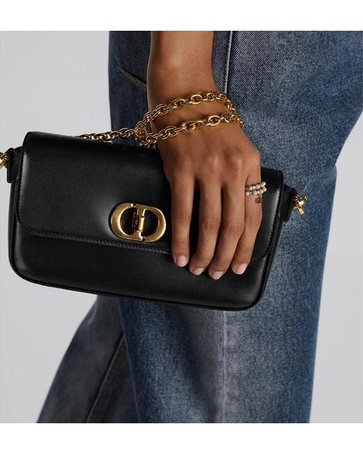 Dior Black 30 Montaigne Avenue East-West Double Carry Mini Bag