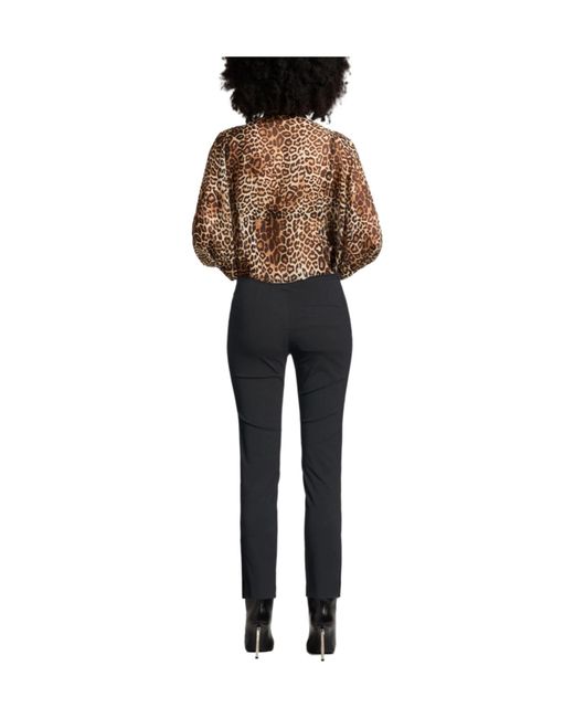 Isabel Marant Black Solid Color Versatile Slim-Fit Casual Pants