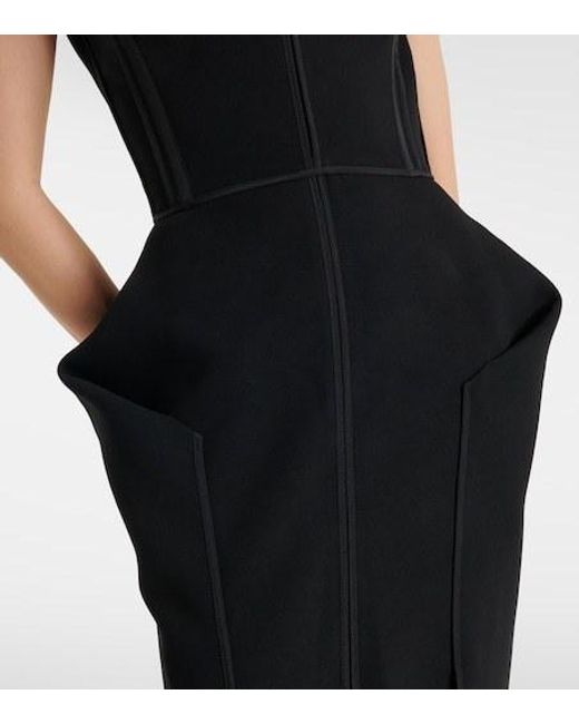Maticevski Black Graduate Peplum Gown