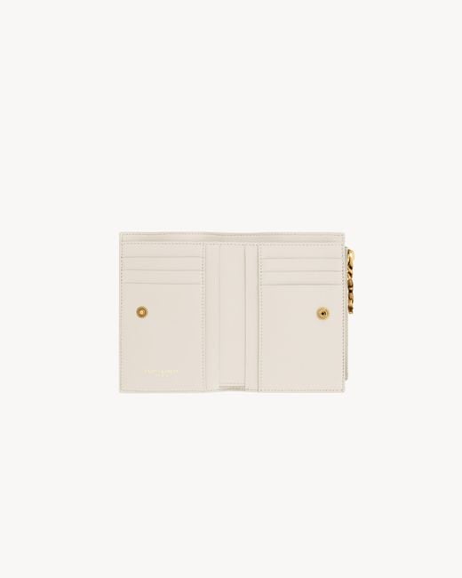 Saint Laurent White Bifold Wallet