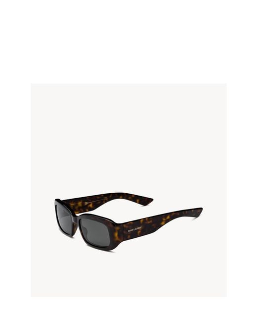 Saint Laurent Black Eyewear Rectangular Frame Sunglasses