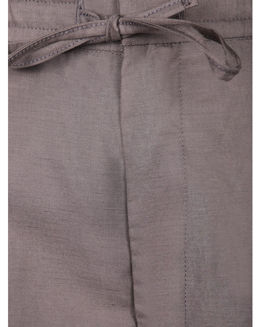 Officine Generale Gray Officine Générale Drawstring Waist Shorts for men