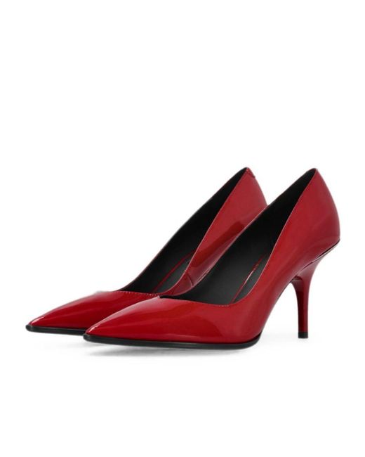 Pinko Red Patent Pointed-Toe Heeled Pumps