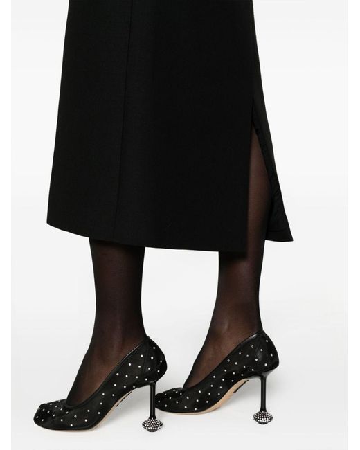 Valentino Black Crepe Couture Midi Skirt