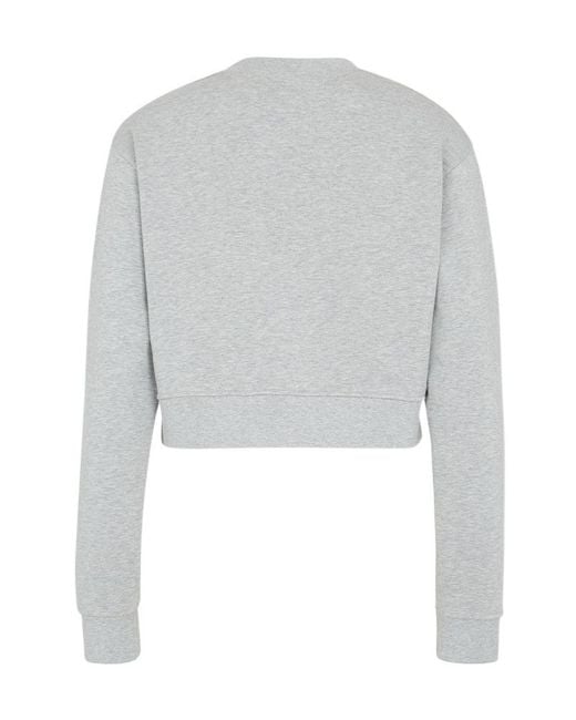 Fendi Gray Logo Embroidered Crewneck Sweatshirt