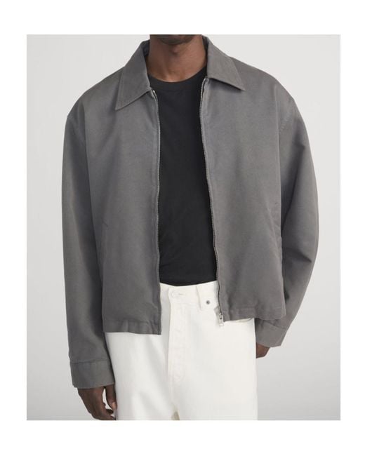 FRAME Gray Zip Pockets Jacket for men