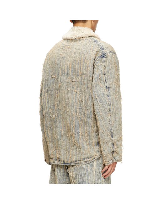 DIESEL Multicolor Floating-Thread Jacquard Denim Jacket for men