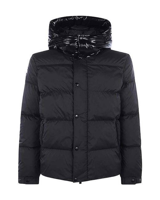 Duvetica Black Quilted Long-Sleeved Down Jacket for men