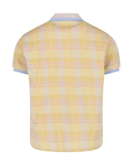 Vivienne Westwood Yellow Checked Knit Polo Shirt for men