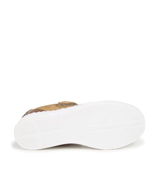 Chloé White Round-Head Sneakers