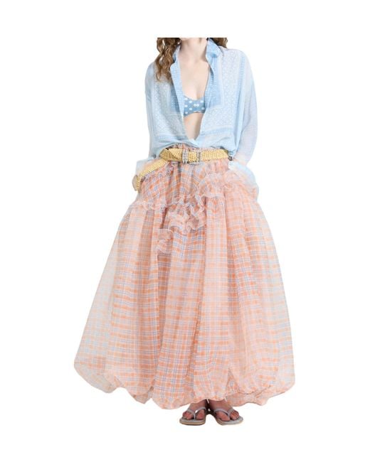 Ermanno Scervino Blue Boxy Printed Shirt
