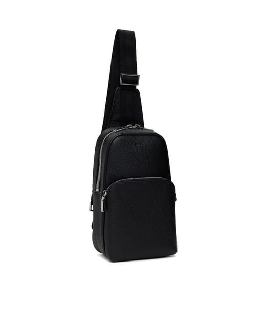 Boss Black Zipper Shoulder Bag for men