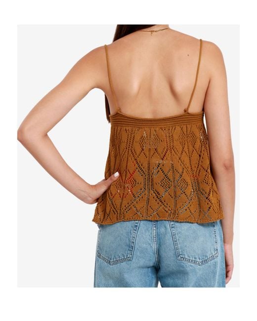 Semicouture Brown Crochet Sling