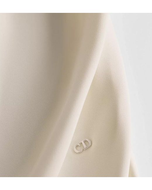 Dior White Mid-Length Asymmetrical Dress