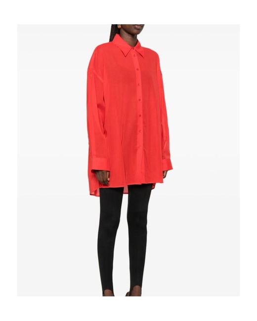 Frankie Shop Red Long-Sleeved Shirt