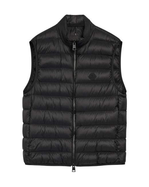 Moncler Black Lightweight Down Vest for men