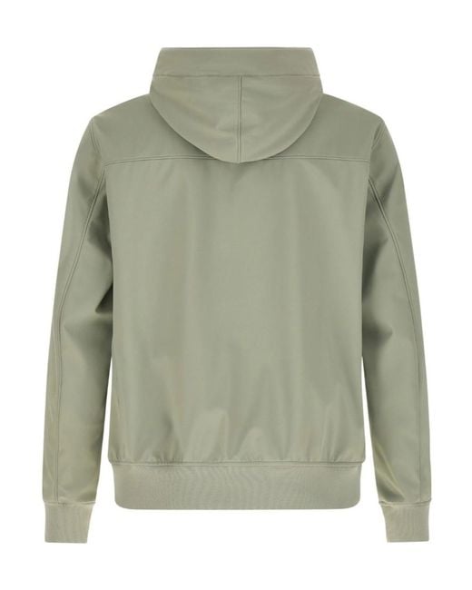 Stone Island Green Logo Patch Hooded Jacket for men