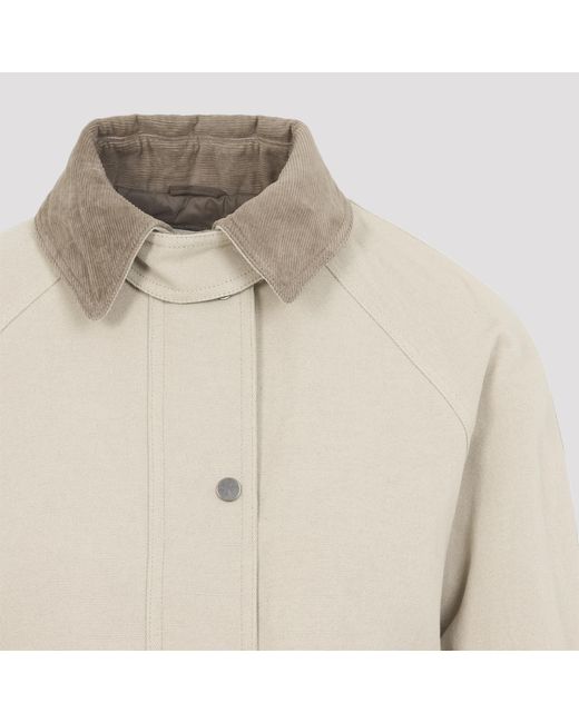 Brunello Cucinelli Natural Zipped Jacket