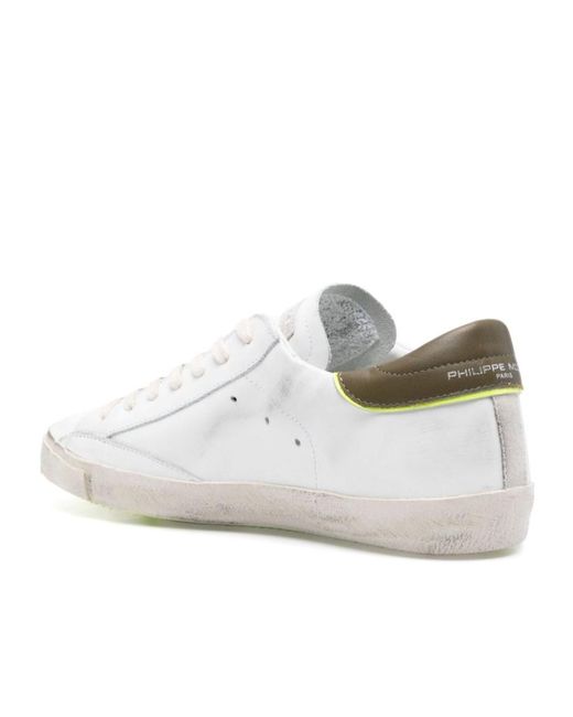 Philippe Model White Round Head Low-Cut Casual Shoes for men
