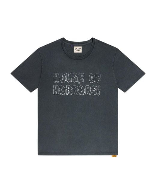 GALLERY DEPT. Black Slogan-Printed Crewneck T-Shirt for men