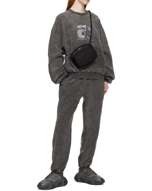 Alexander Wang Gray Vortex Metallic Low-Top Sneakers