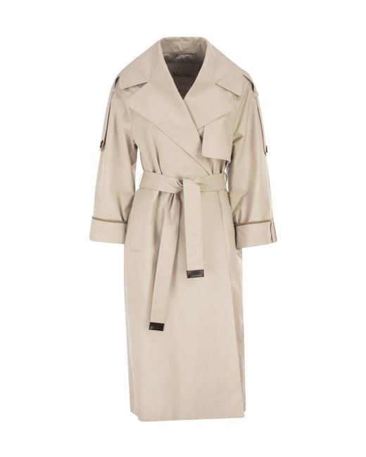 Max Mara Natural The Cube Mtcutrench Belted Trench Coat