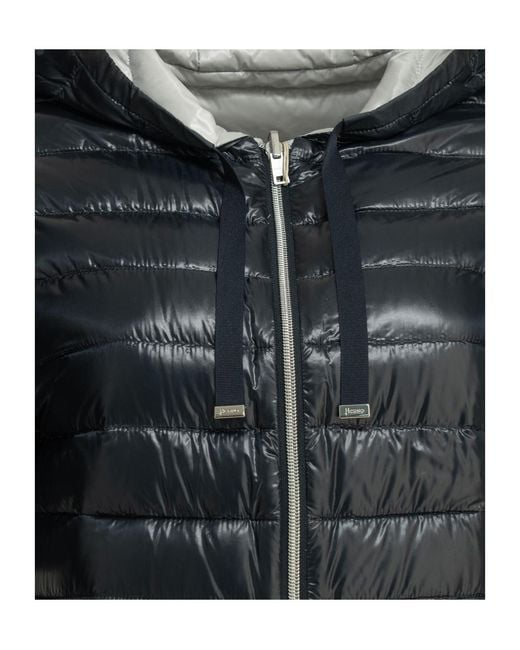 Herno Gray Zip-Up Drawsting Reversible Jacket