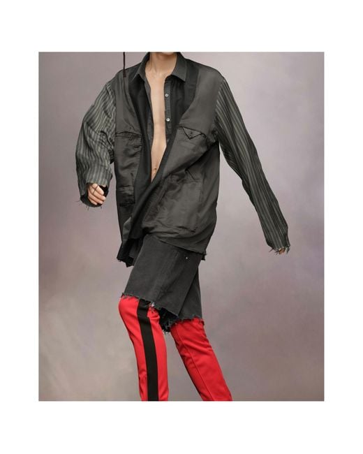 Maison Margiela Patchwork Inside-Out Jacket in Gray for Men | Lyst