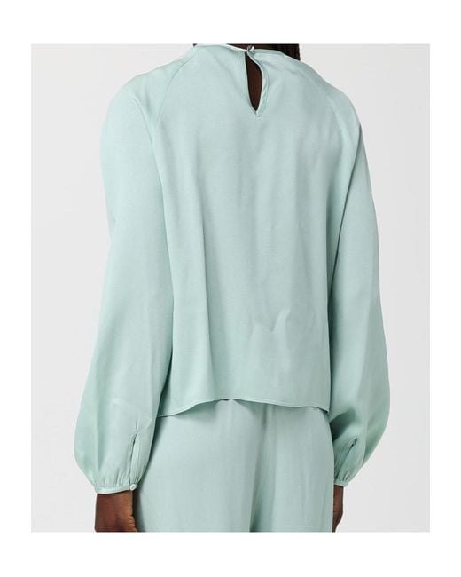 Fabiana Filippi Blue Gathered Blouse