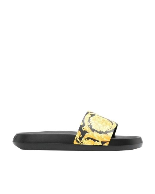Versace Multicolor Baroque Printed Slip-On Slides for men