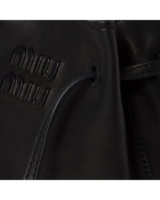Miu Miu Black Mini Logo Shoulder Bag