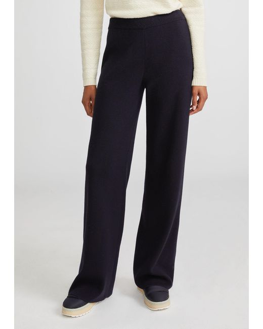 Loro Piana Blue Wide-Legged Casual Pants