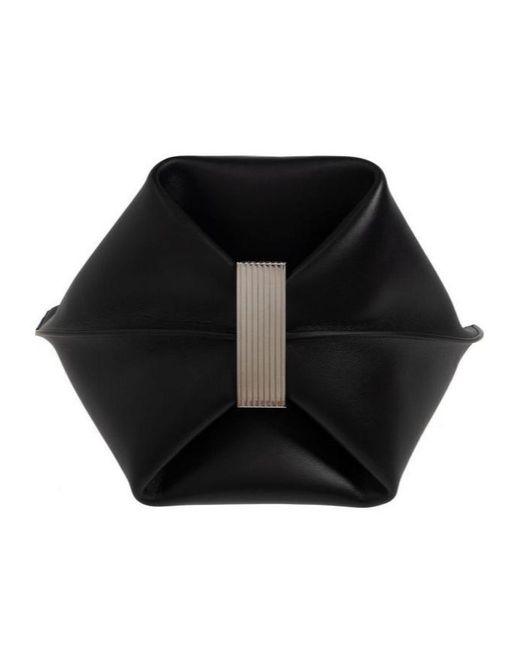 The Attico Black The La Scoop Asymmetric Medium Shopper Bag