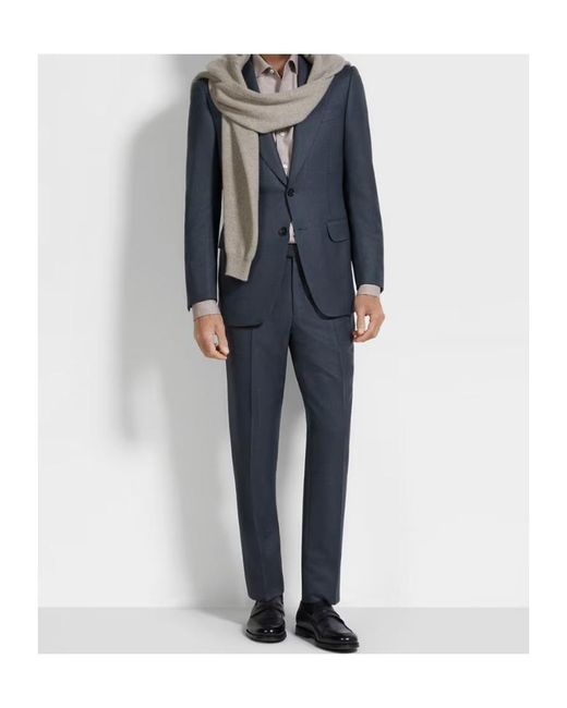 Zegna Blue 15Milmil15 Wool Suit for men