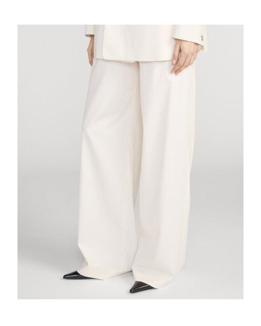 FRAME White The Society Wide-Leg Trousers