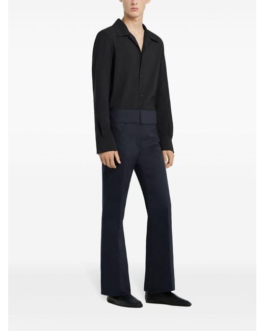 Courreges Black Camp Collar Shirt for men
