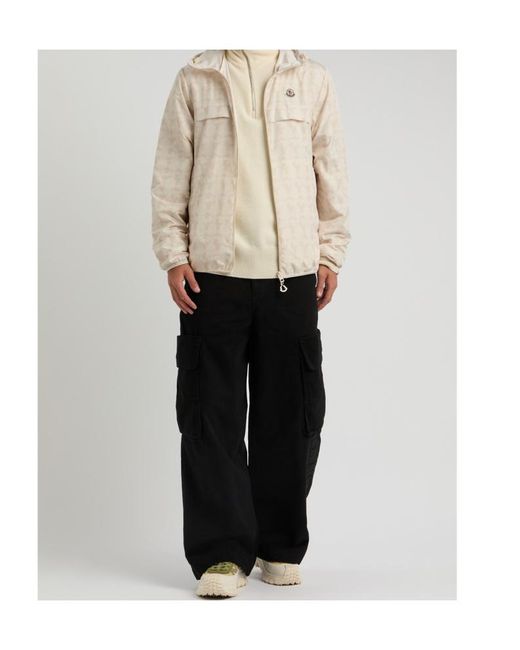 Moncler White Ifaty Printed Shell Jacket for men